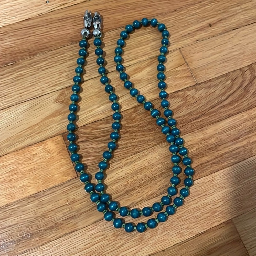 OSSA Green Beaded Necklace Phone Strap